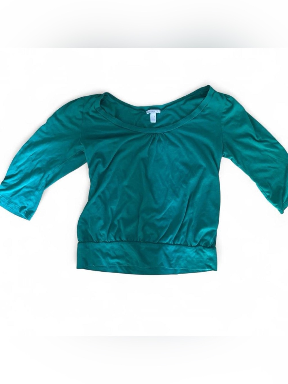 Old Navy Emerald Green Ruched Long Sleeve Top | Women’s Small